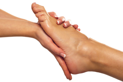 Fußmassage in Reflexzonen